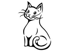 236x177 Cat Tattoos - Small Cat Drawing