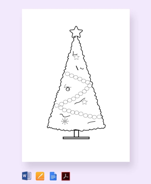 Small Christmas Tree Drawing