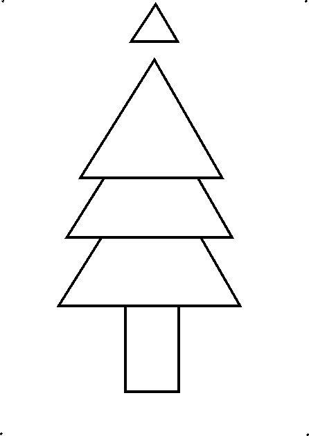 446x630 how to draw a decorative christmas tree using geometrical shapes - Small Christmas Tree Drawing