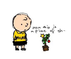 300x250 Charlie Brown Sad About Small Christmas Tree Drawing - Small Christmas Tree Drawing