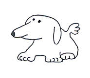 185x162 Dog Clip Art - Small Dog Drawing
