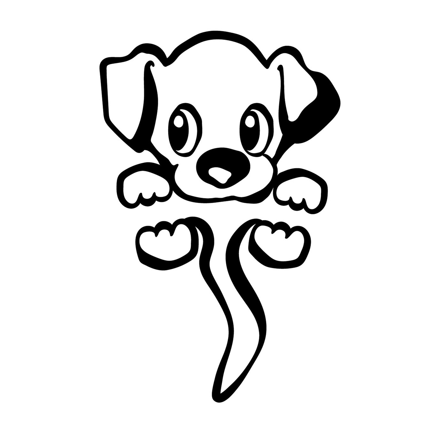 1500x1500 wall decal switch small dog charmer - Small Dog Drawing