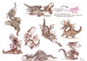 300x210 Tiny Dragon Drawing Tiny Dragon Sam Bleckley - Small Dragon Drawing