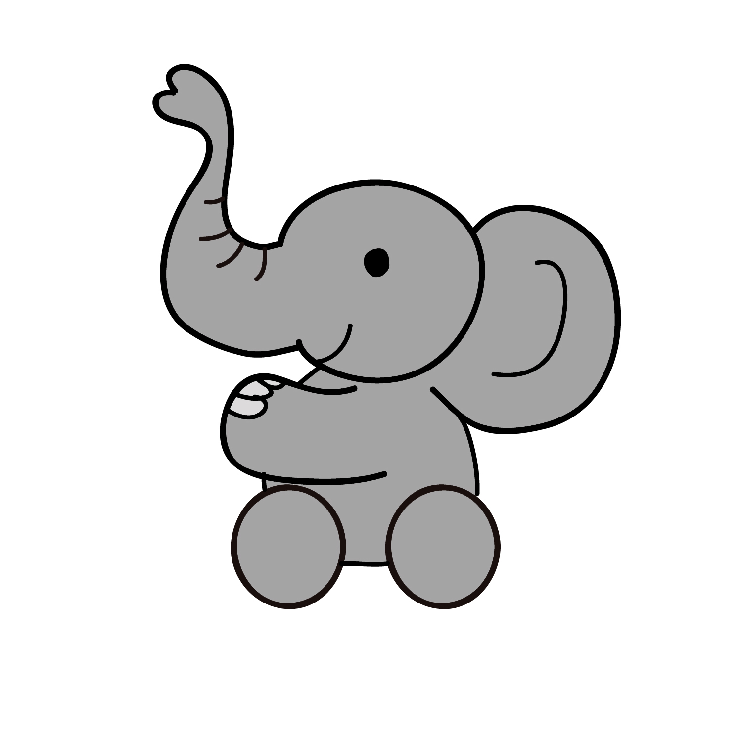 1500x1500 images of cartoon elephants elephant drawing infant cuteness baby - Small Elephant Drawing