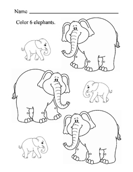 271x350 color elephants fine motor skills art coloring large and small - Small Elephant Drawing