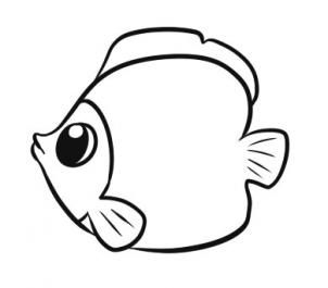 302x265 How To Draw A Simple Fish Draw It Up!! Fish Drawings, Easy - Small Fish Drawing