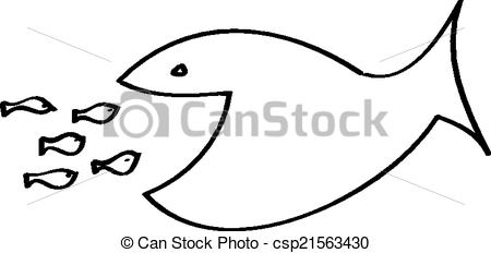 450x232 Big Fish Eating Small Fish - Small Fish Drawing
