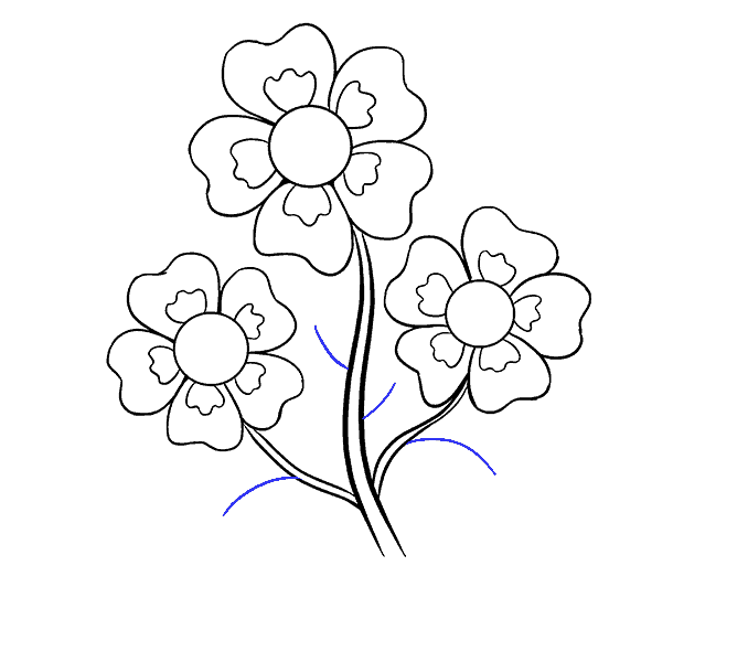 678x600 How To Draw Cartoon Flowers Easy Step - Small Flower Drawings