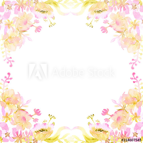 500x500 Watercolor Drawings Small Flowers, Frame - Small Flower Drawings