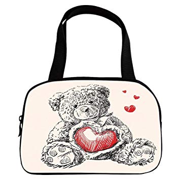 355x355 personalized customization small handbag pink, doodle - Small Heart Drawing