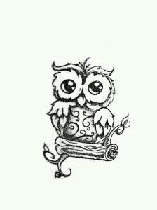 224x300 Owls Owl Tattoo Design, Baby Owl - Small Owl Drawing