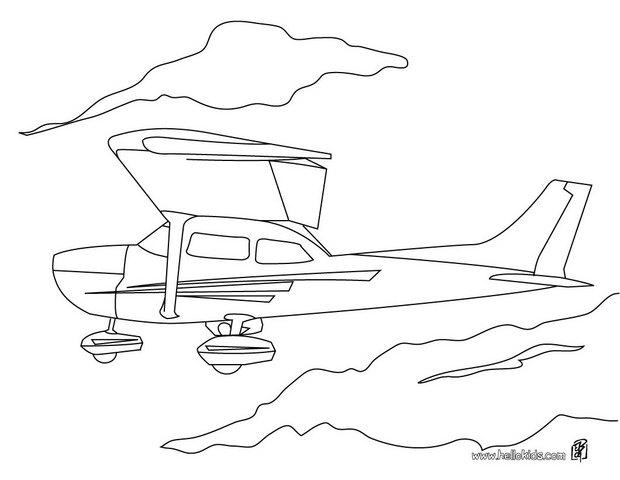 620x480 Small Plane Coloring Pages - Small Plane Drawing