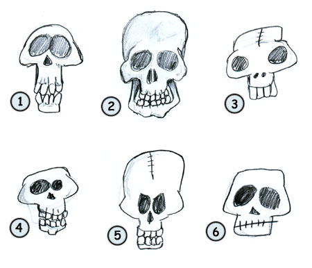 450x386 How To Draw Cartoon Skulls - Small Skull Drawing