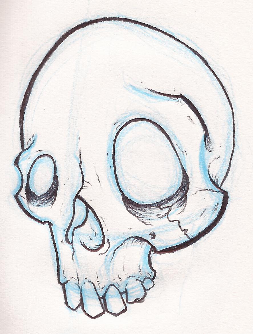 887x1171 Gnarblog More Skulls - Small Skull Drawing