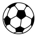 150x150 Outlined Soccer Ball - Small Soccer Ball Drawing