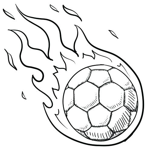 500x500 Soccer Ball Coloring - Small Soccer Ball Drawing