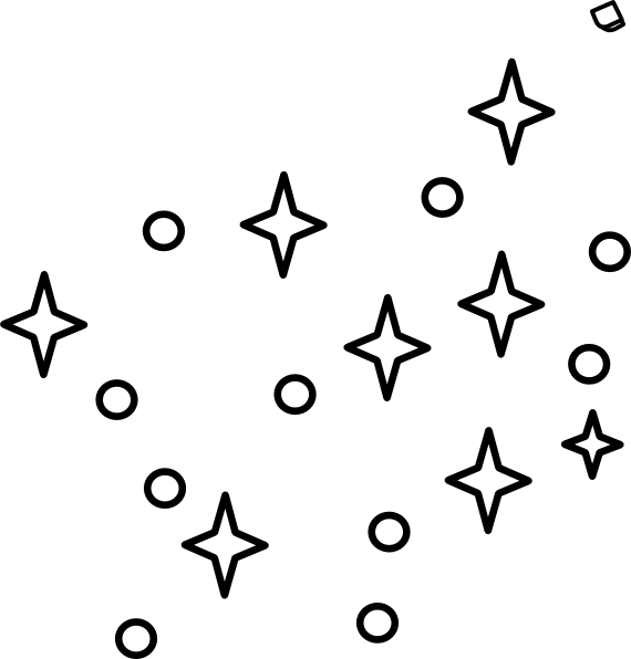 570x596 Hand Drawn Star Graphic Black And White - Small Star Drawing