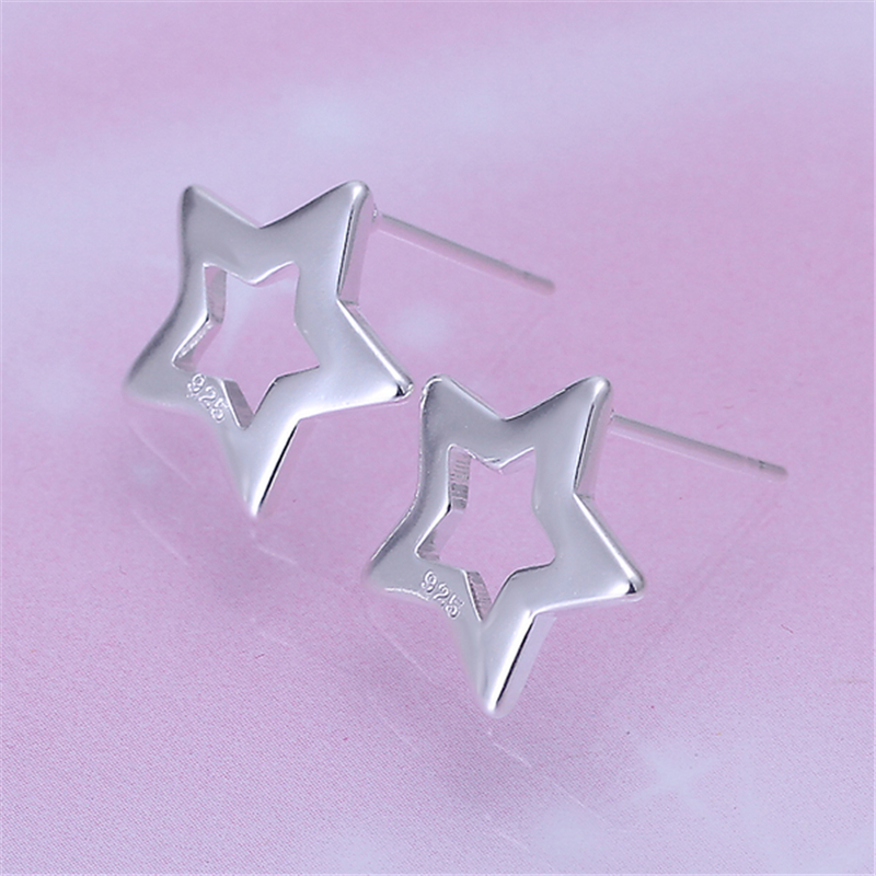 800x800 hot sale sterling silver star drawing small stud earrings - Small Star Drawing
