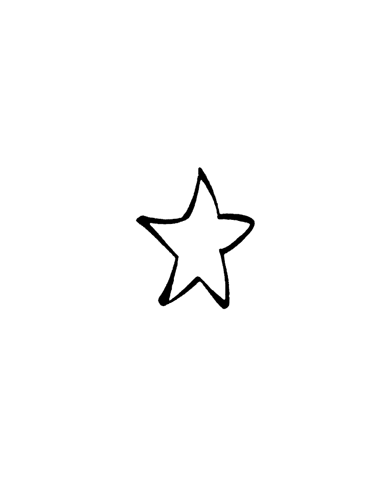 765x937 Small Star Wood Mount Stamp - Small Star Drawing