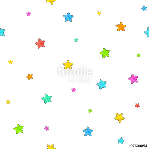 500x500 Small Stars Are Isolated On A White Background Seamless Pattern - Small Star Drawing