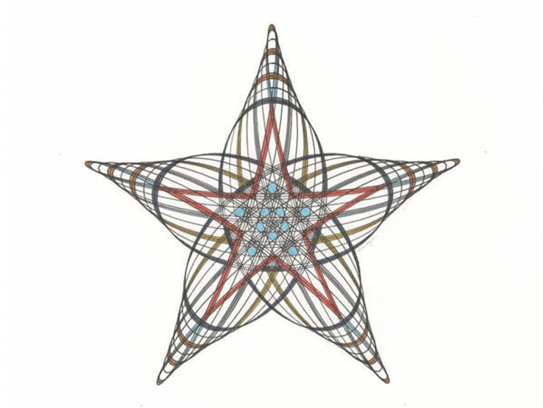 794x596 star art abstract drawing original art work star drawing etsy - Small Star Drawing