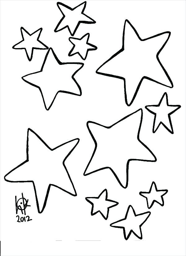 600x825 Coloring - Small Star Drawing