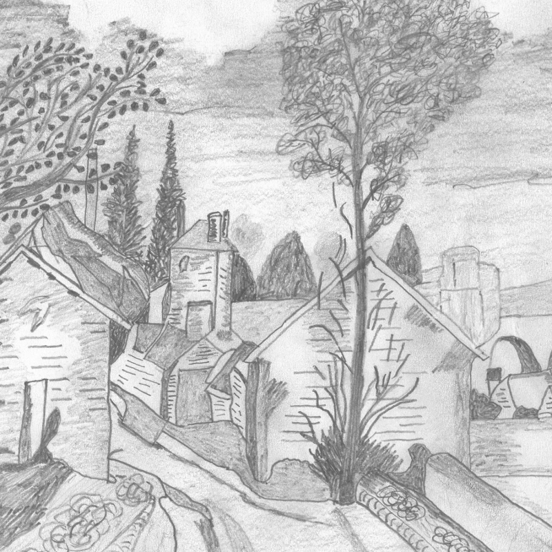800x800 landscape of a small village koestler trust arts - Small Village Drawing