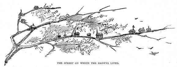 579x221 Small Village Scene - Small Village Drawing