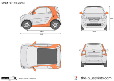 400x283 smart fortwo vector drawing - Smart Car Drawing