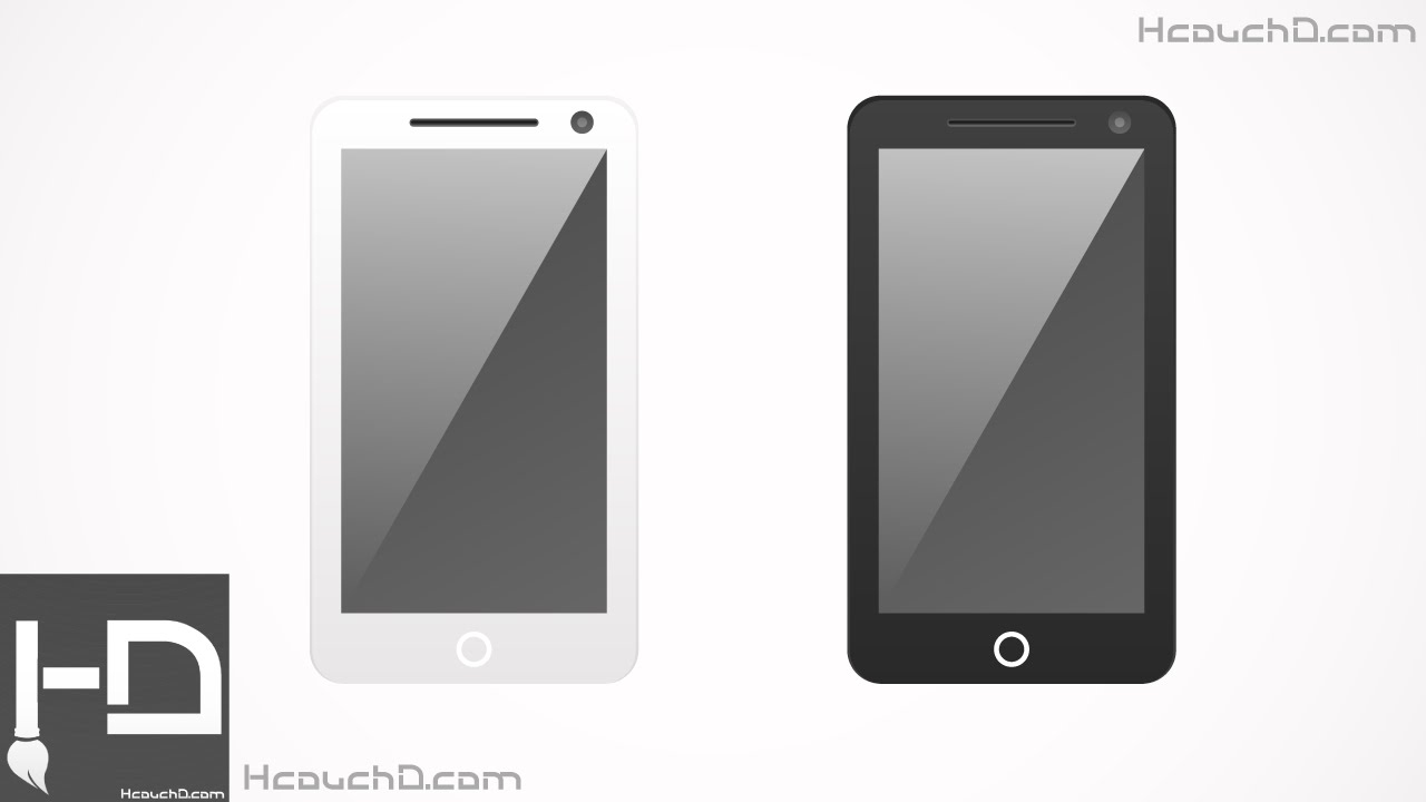 1280x720 Tutorial How To Draw Smartphone Using Illustrator - Smartphone Drawing