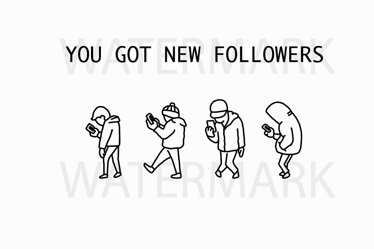 1200x800 Zombie Apocalypse Of Walking Smartphone People - Smartphone Drawing