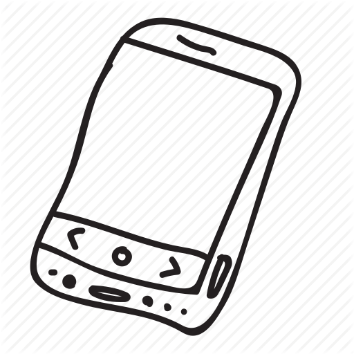 512x512 Doodle, Drawing, Electronics, Gadget, Gps, Hand Drawn, Smartphone Icon - Smartphone Drawing