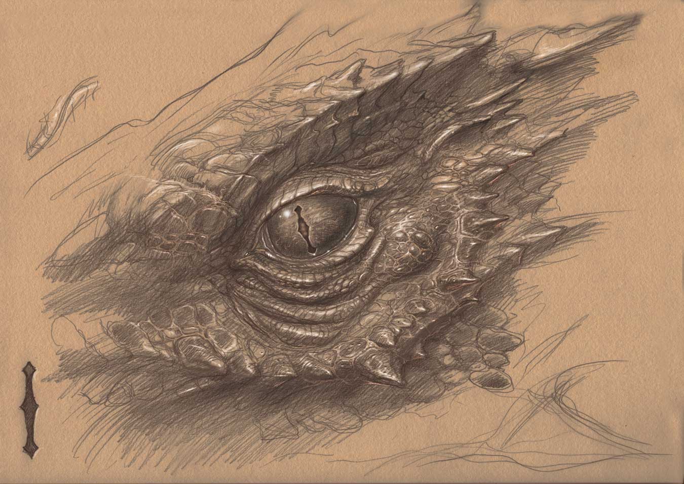 1350x956 illustrator and artist john howe nuvo - Smaug Dragon Drawing