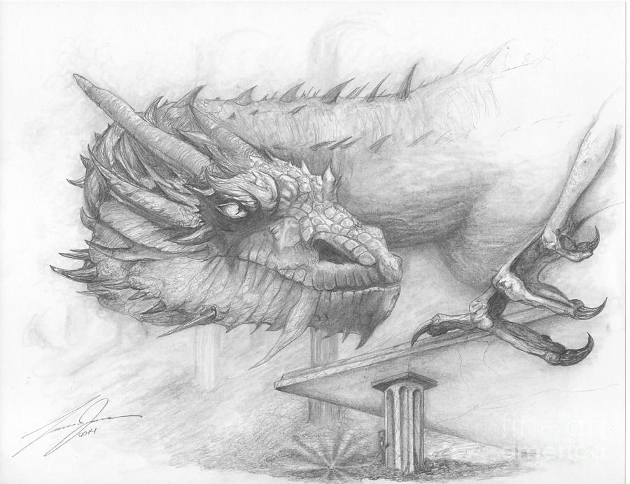 Smaug Dragon Drawing at PaintingValley.com | Explore collection of