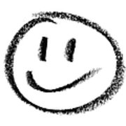 180x180 Smiley Face Drawing Acrylic Print - Smiley Drawing