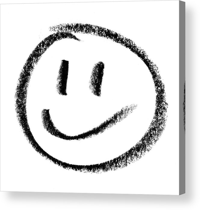 665x699 Smiley Face Drawing Acrylic Print - Smiley Face Drawing