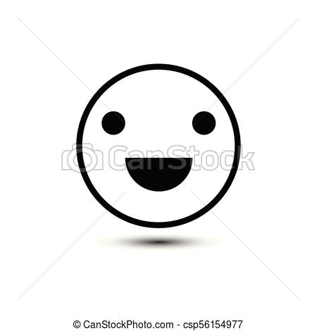 450x470 happy smiley face emoticon line art icon for apps and websites - Smiley Face Line Drawing
