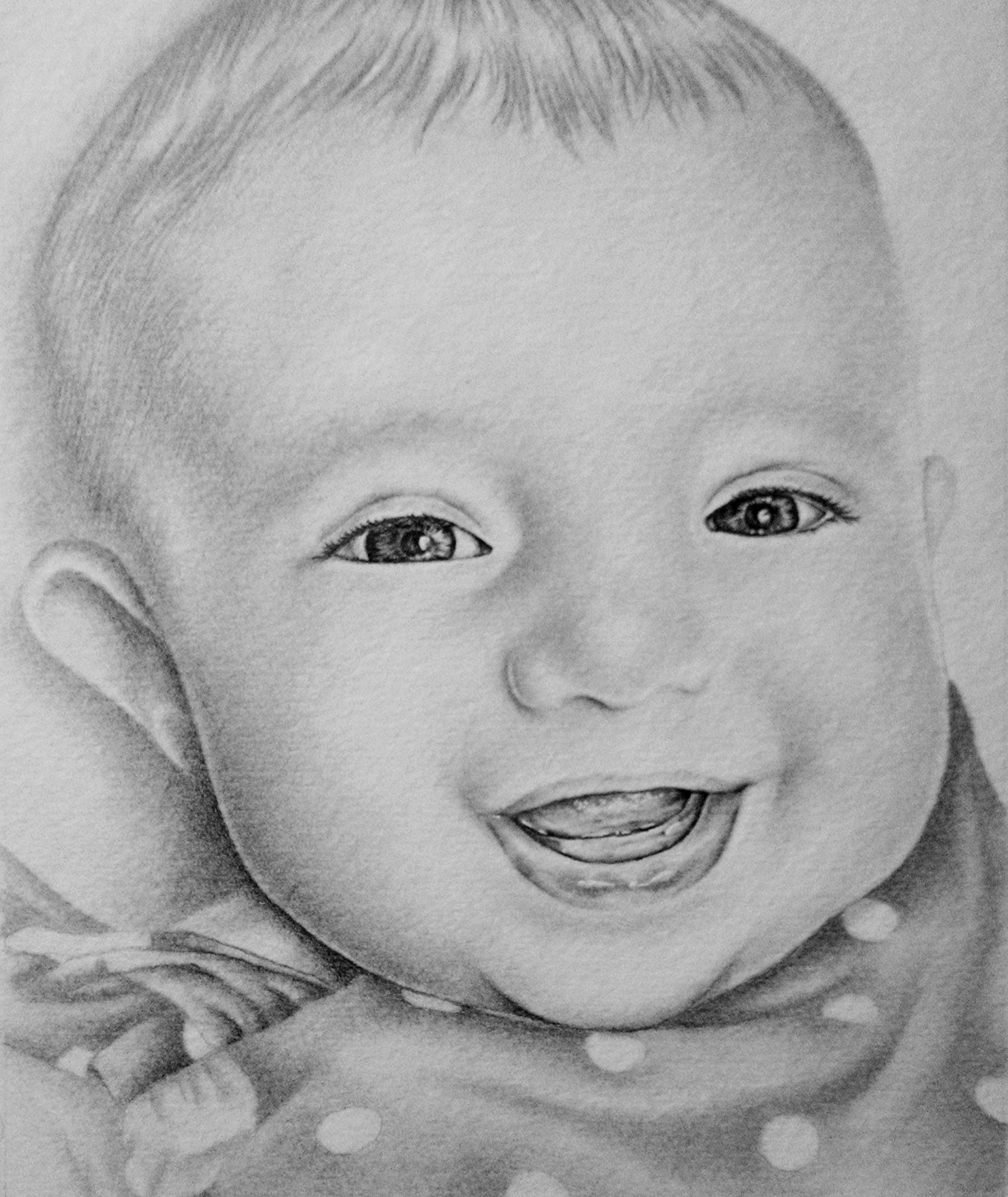 1958x2325 pencil portrait smiling baby pet portraits, family and wedding - Smiling Baby Drawing