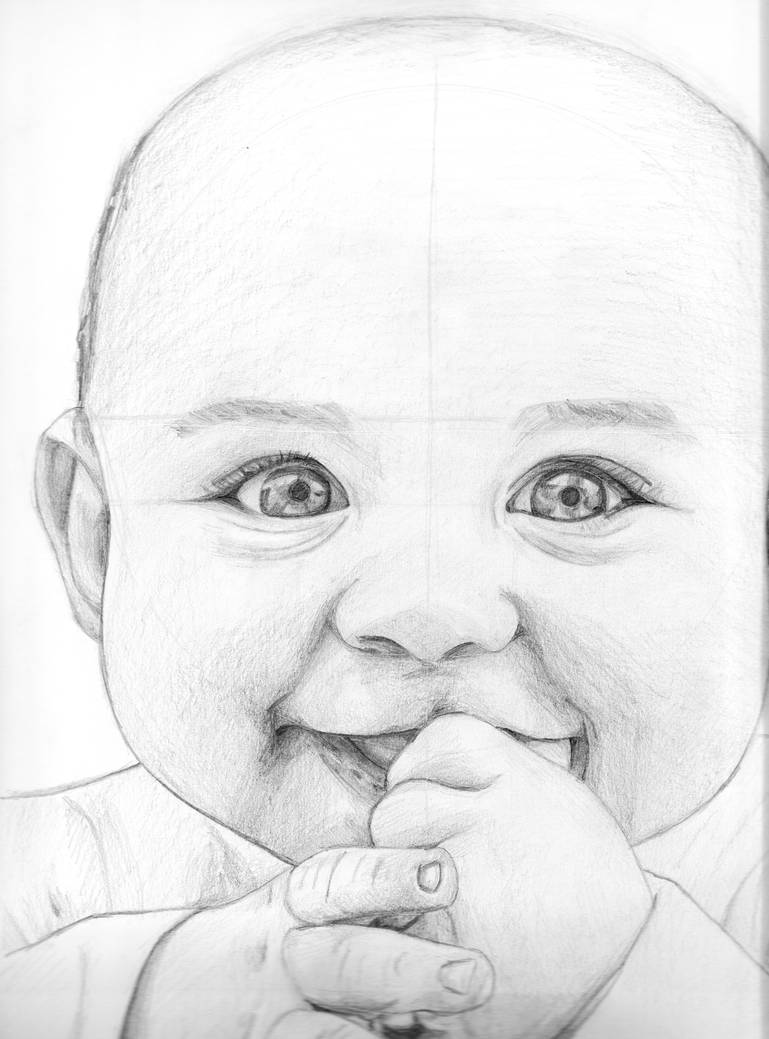 769x1039 smiling baby - Smiling Baby Drawing