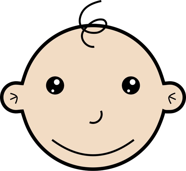 600x551 smiling baby free vector in open office drawing - Smiling Baby Drawing
