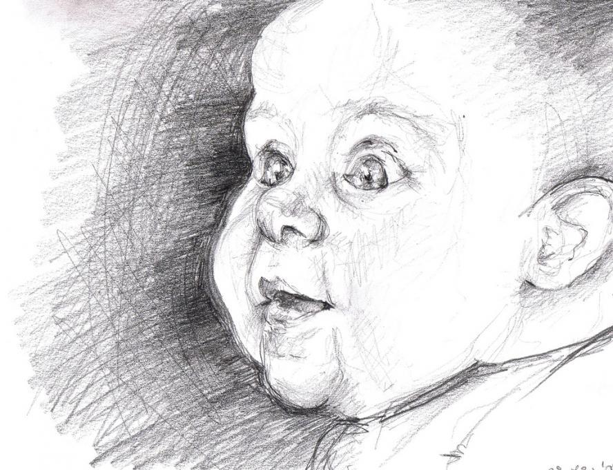 888x680 smiling baby my family drawings pictures drawings ideas - Smiling Baby Drawing