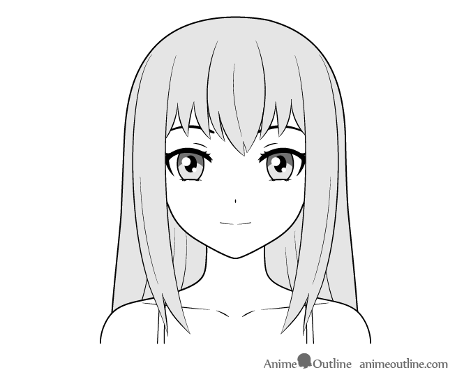 675x550 How To Draw Anime Characters Tutorial - Smiling Face Drawing