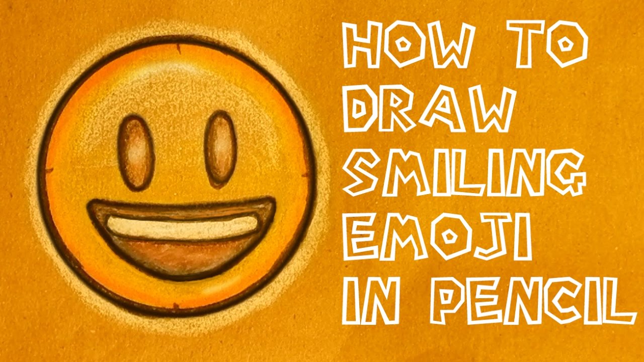 1280x720 how to draw smiling face emoji easy step - Smiling Face Drawing