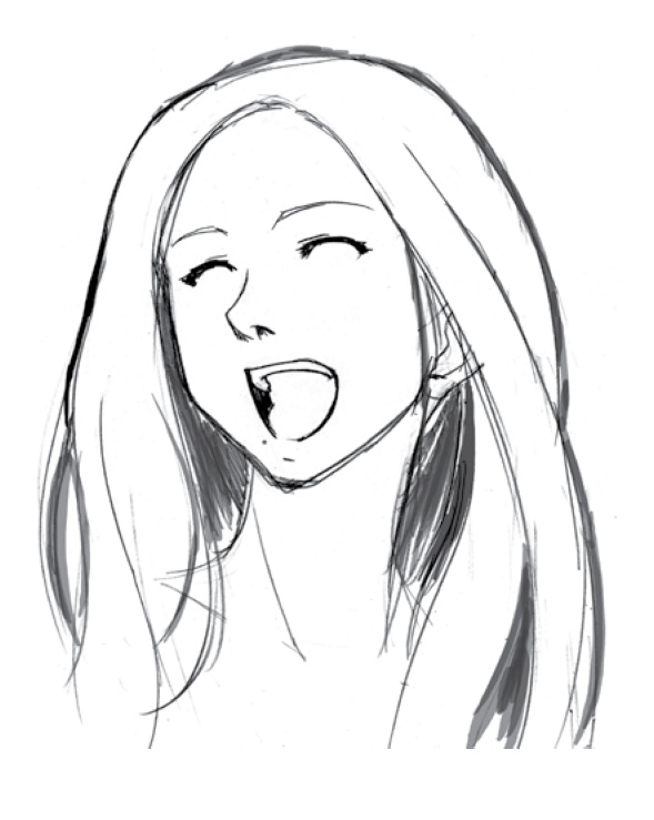 Images Of Cartoon Girl Laughing Drawing Easy