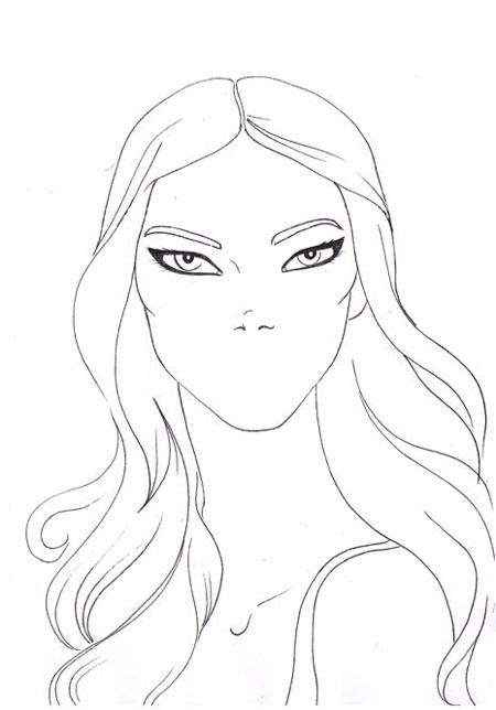 450x644 How To Draw A Smile I Draw Fashion - Smiling Face Drawing