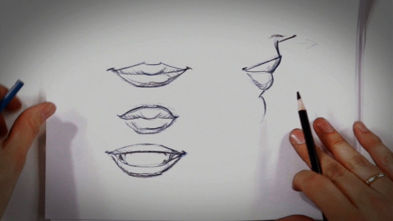 1280x720 How To Draw Lips Drawing Tips - Smiling Lips Drawing