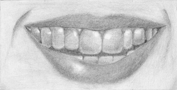 363x184 how to draw a smiling mouth with teeth tutorial learn to art! - Smiling Lips Drawing