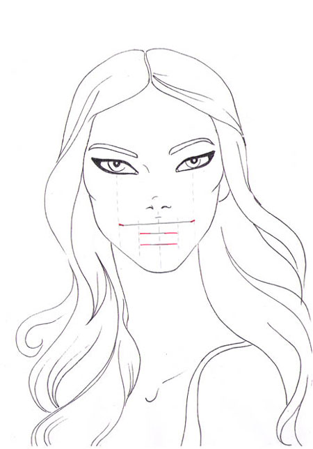 450x644 How To Draw A Smile I Draw Fashion - Smiling Lips Drawing