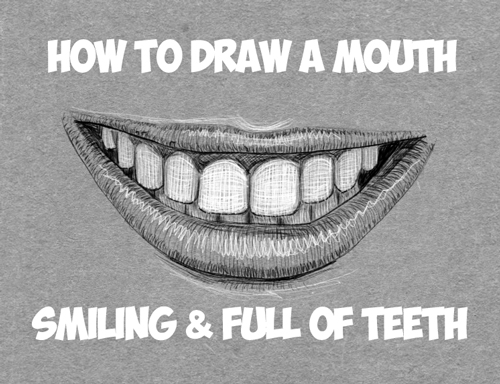 500x384 How To Draw Mouths Archives - Smiling Mouth Drawing