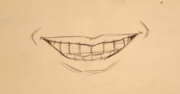 598x313 a smiling mouth - Smiling Mouth Drawing